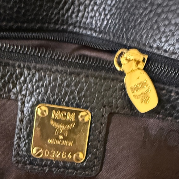 MCM Black Shoulder Bag with Gold Hardware MCM Handbag Authentic MCM - Picture 8 of 15